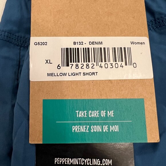 NWT - Peppermint Cycling Co. Mellow Light Short - Denim Blue - Picture 7 of 15